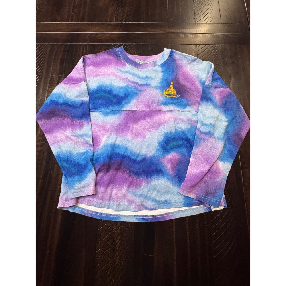 Disney World 50th Anniversary Spirit Jersey Mickey Minnie Tie Dye Girls XL 14